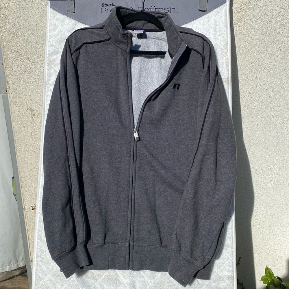 Russell Athletic Size L Zip Down Sweater